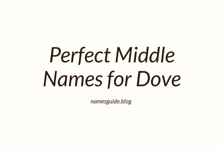 47+ Perfect Middle Names for Dove