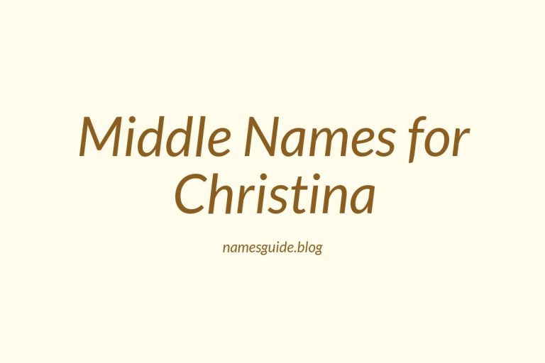 69+ Middle Names for Christina: Find the Perfect Fit