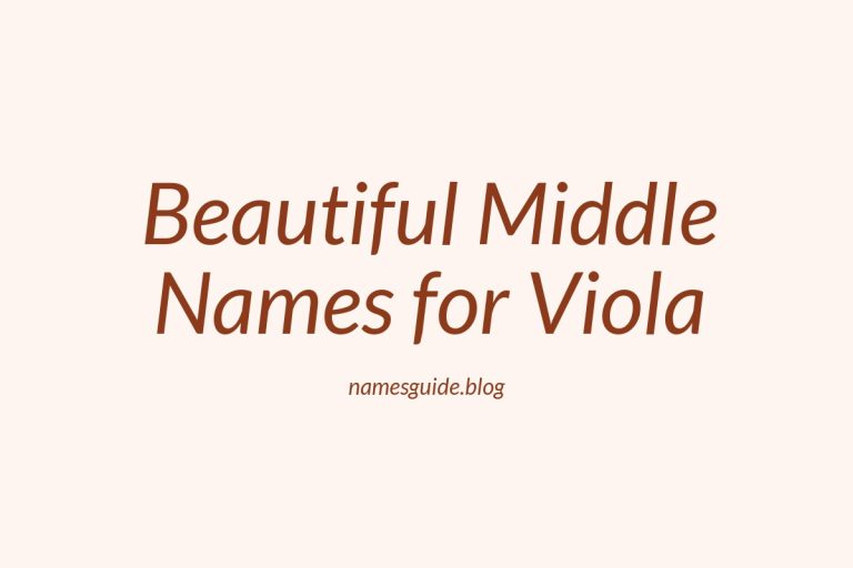 80+ Beautiful Middle Names for Viola: Find the Perfect Match