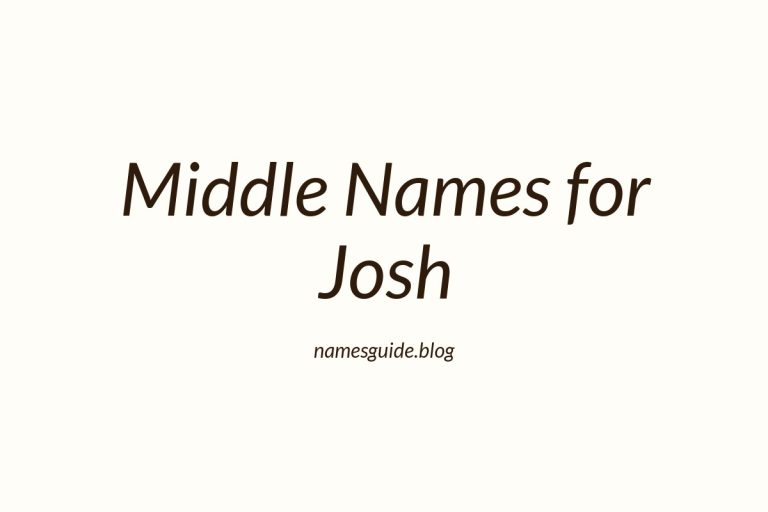 76+ Middle Names for Josh: The Ultimate Guide