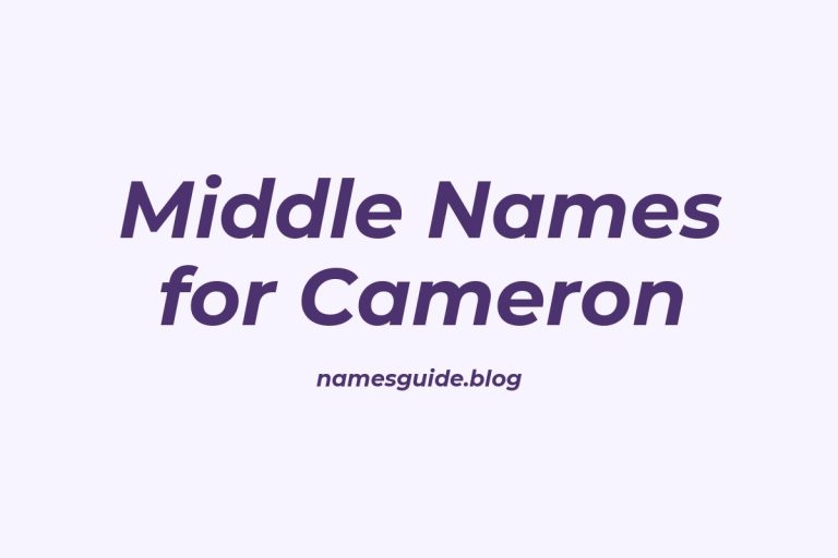 74+ Middle Names for Cameron: The Ultimate List