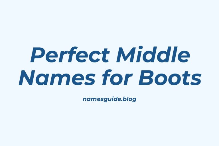 57+ Perfect Middle Names for Boots: Find the Ideal Match