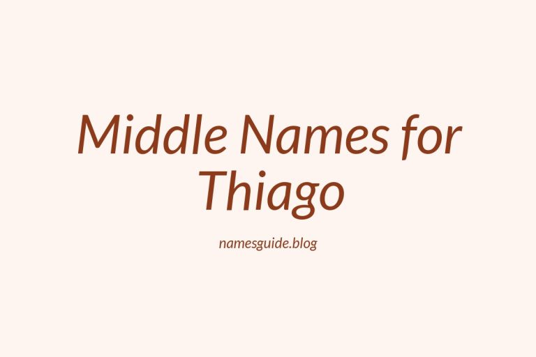 48+ Middle Names for Thiago: The Perfect Match
