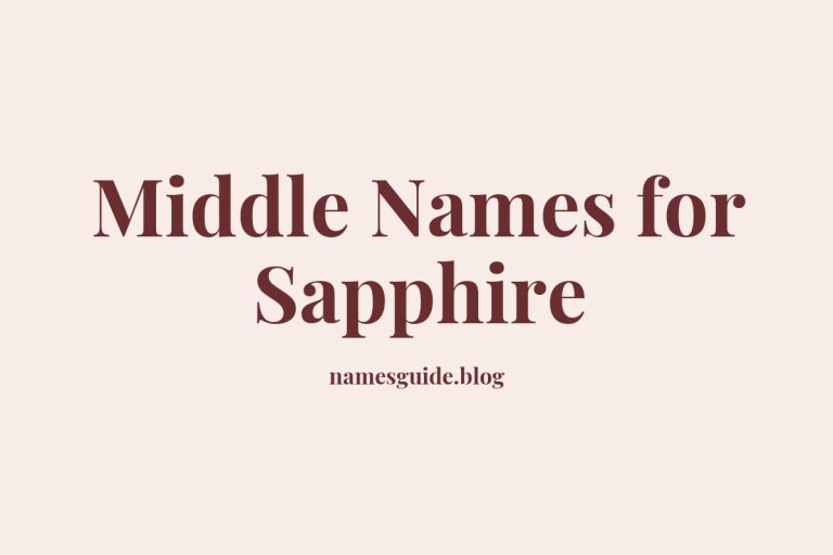 46+ Beautiful Middle Names for Sapphire
