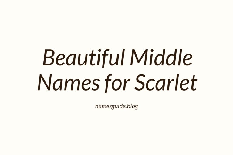 50+ Beautiful Middle Names for Scarlet: Find the Perfect Match