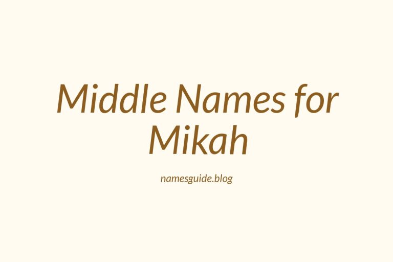 45+ Middle Names for Mikah: The Perfect Complement