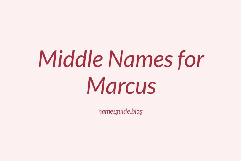 77+ Middle Names for Marcus: The Ultimate Guide