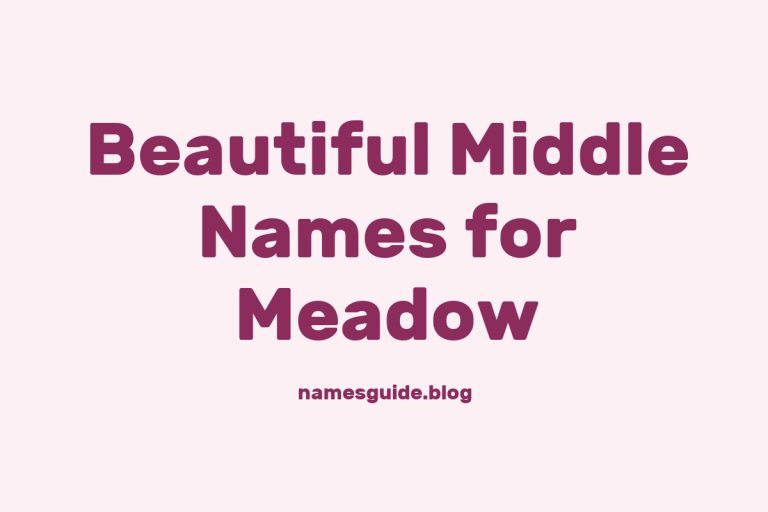 46+ Beautiful Middle Names for Meadow
