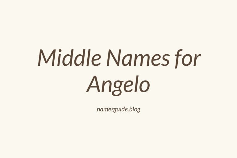 59+ Middle Names for Angelo: The Perfect Complement