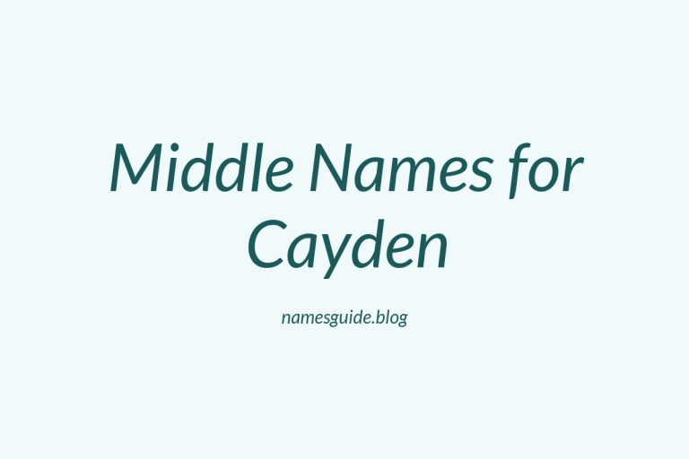 74+ Middle Names for Cayden: The Ultimate List
