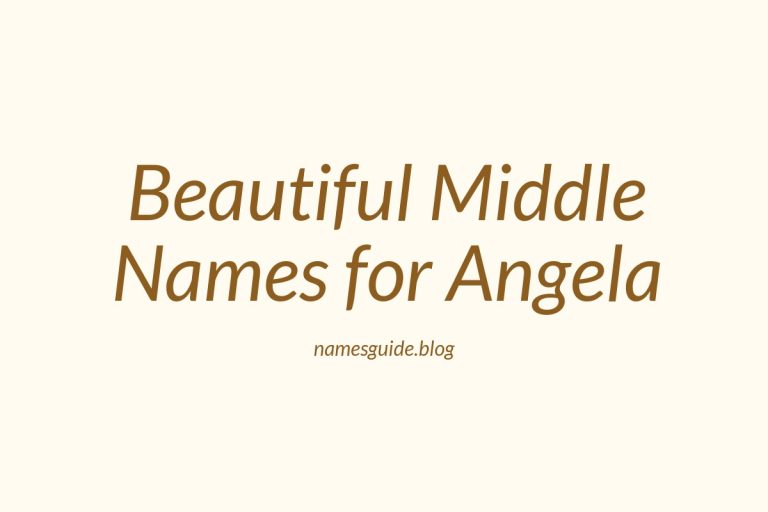 57+ Beautiful Middle Names for Angela