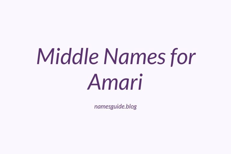 68+ Middle Names for Amari: The Ultimate Guide