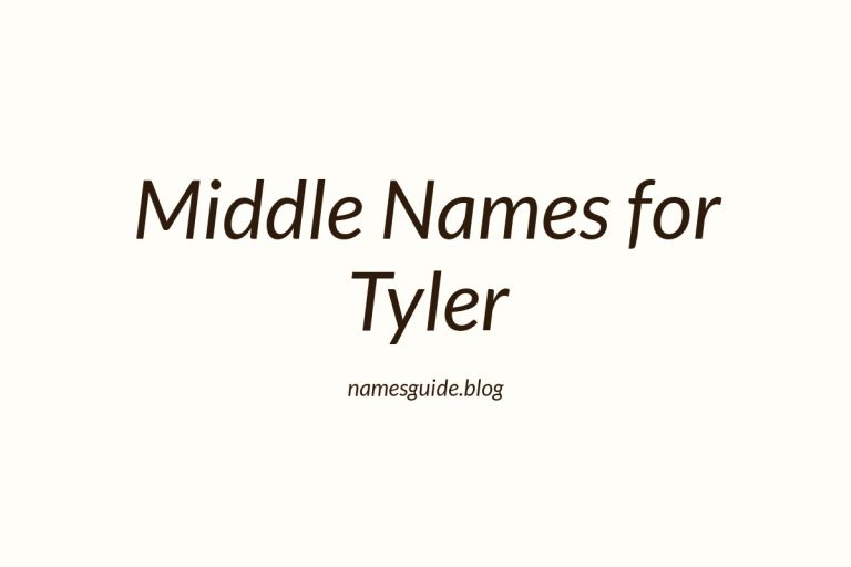 43+ Middle Names for Tyler: The Ultimate Guide