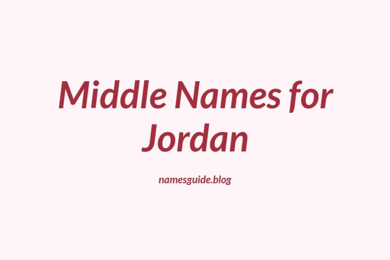 77+ Middle Names for Jordan: The Ultimate Guide