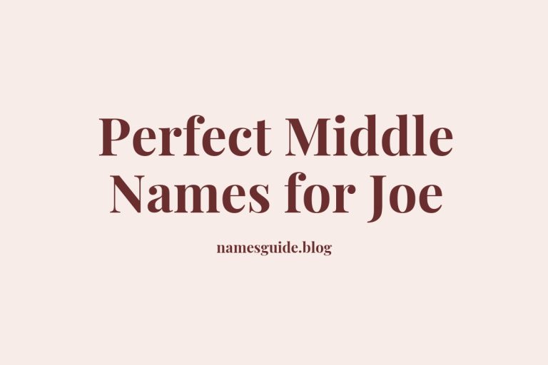 53+ Perfect Middle Names for Joe: Find the Ideal Match