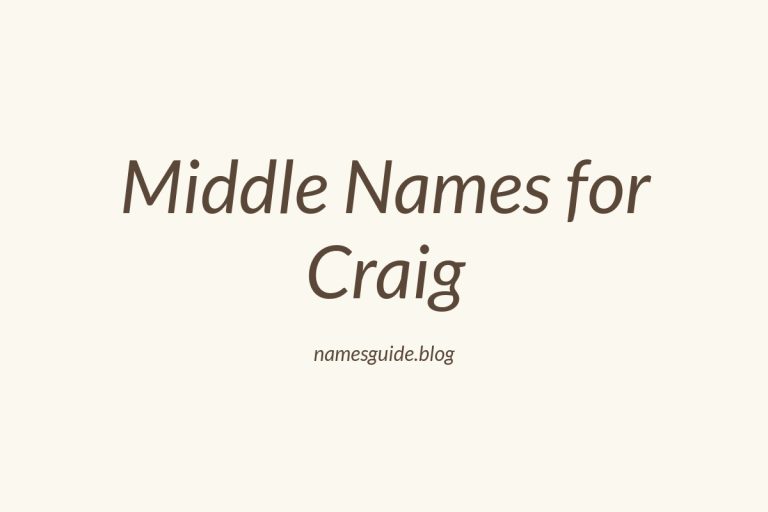 69+ Middle Names for Craig: The Ultimate List