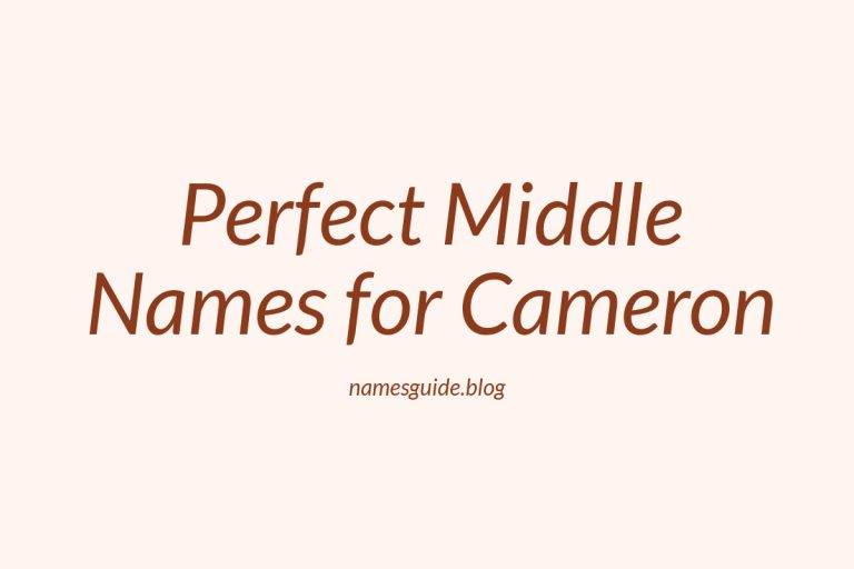 49+ Perfect Middle Names for Cameron: Find the Ideal Match