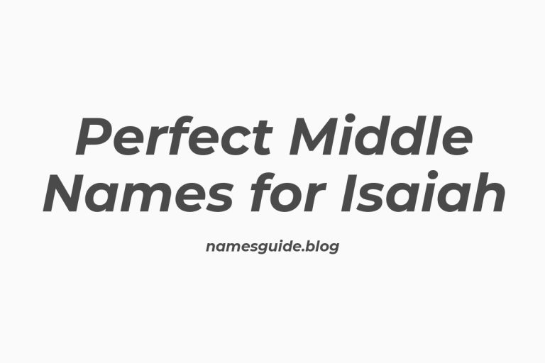 70+ Perfect Middle Names for Isaiah