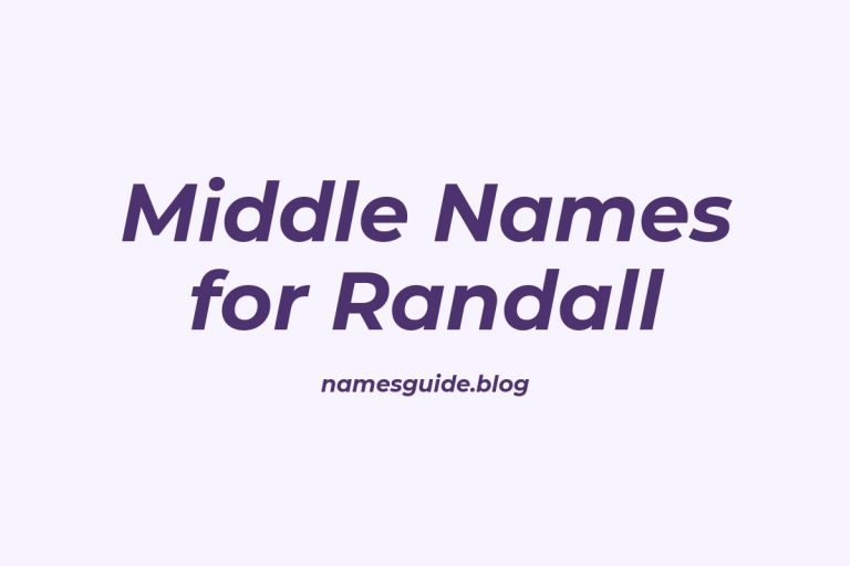 51+ Perfect Middle Names for Randall