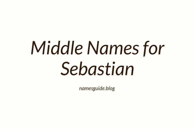 73+ Perfect Middle Names for Sebastian: Find the Ideal Match