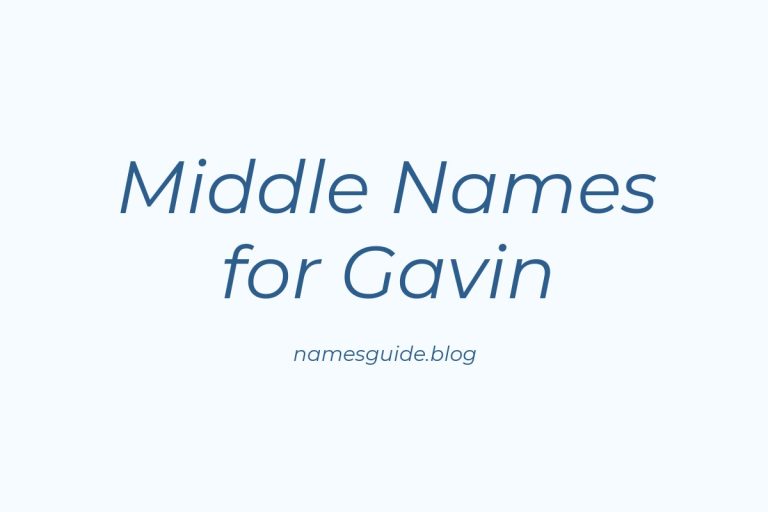39+ Perfect Middle Names for Gavin