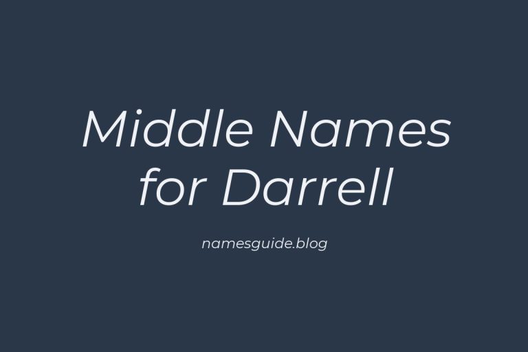 79+ Middle Names for Darrell: The Ultimate List