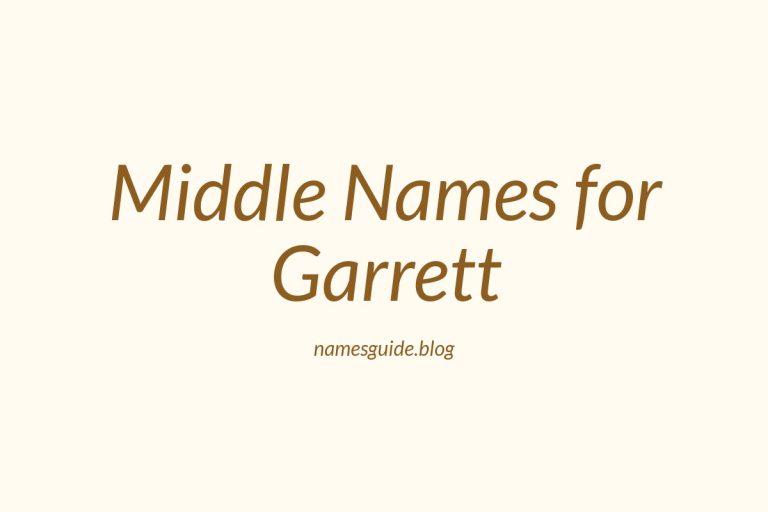59+ Middle Names for Garrett: The Ultimate Guide