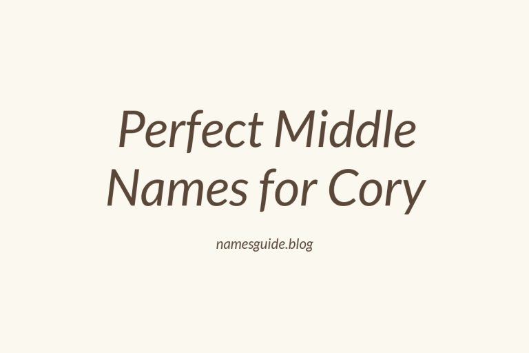 57+ Perfect Middle Names for Cory: Find the Ideal Match