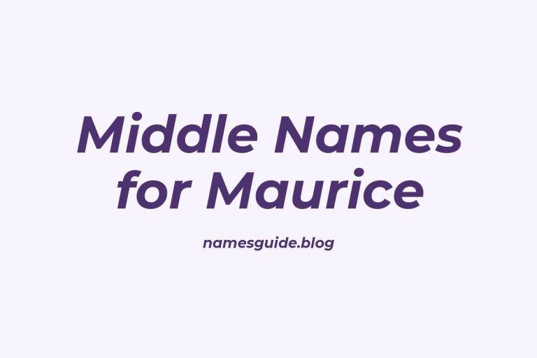 56+ Middle Names for Maurice: The Perfect Complement