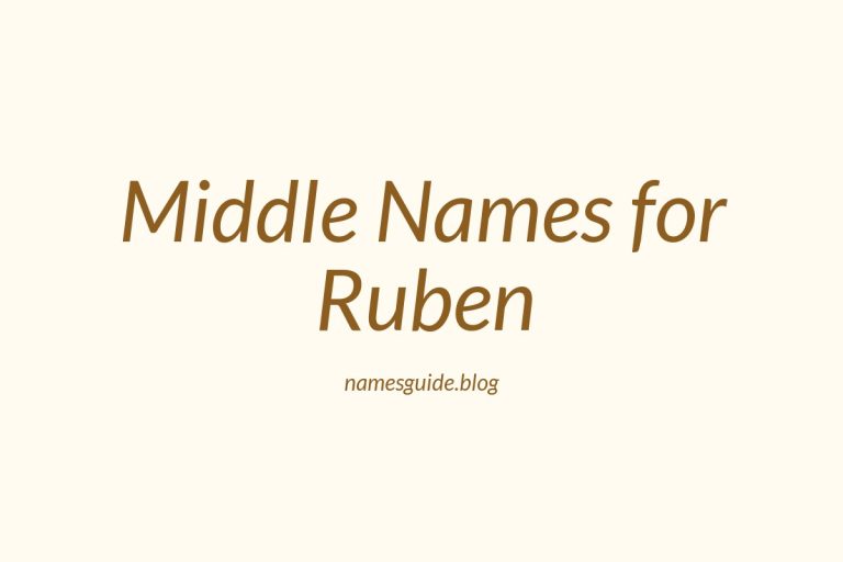 45+ Middle Names for Ruben: The Perfect Complement