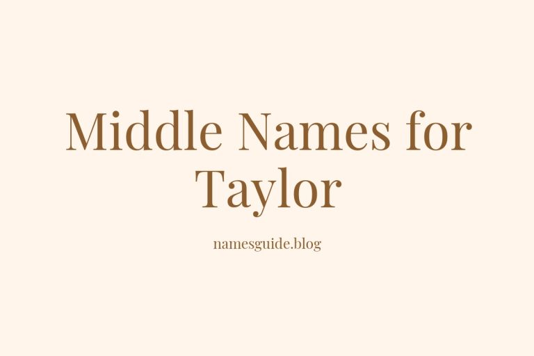 72+ Middle Names for Taylor: The Ultimate List