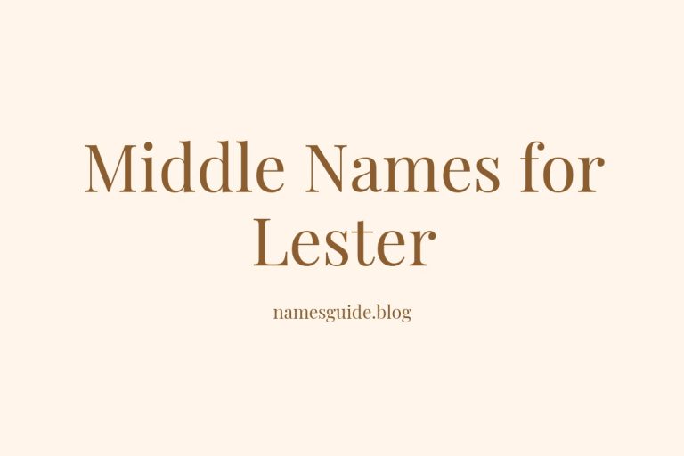 40+ Middle Names for Lester: The Perfect Complement