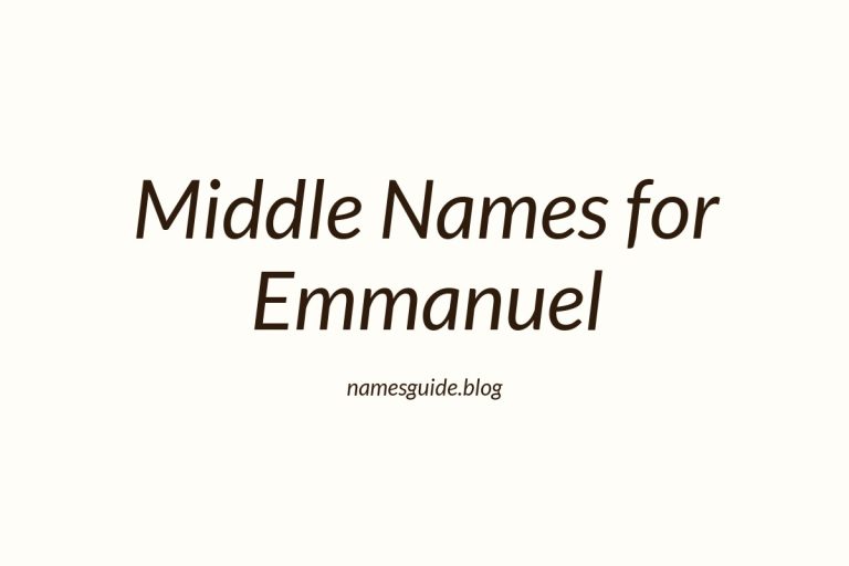 47+ Middle Names for Emmanuel: The Perfect Complement