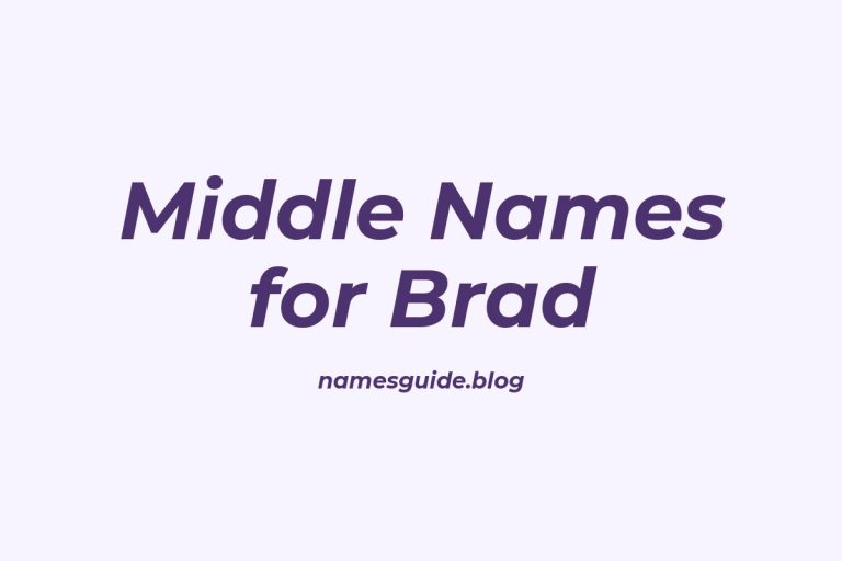 59+ Middle Names for Brad: The Ultimate Guide
