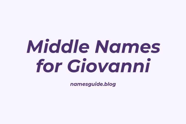 48+ Middle Names for Giovanni: The Perfect Complement