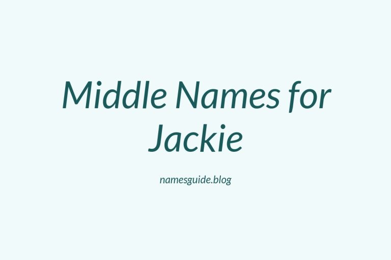 44+ Perfect Middle Names for Jackie