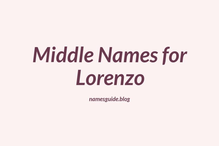 56+ Middle Names for Lorenzo: The Perfect Complement