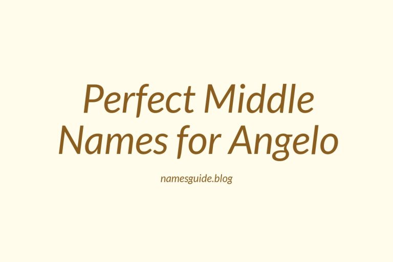 37+ Perfect Middle Names for Angelo