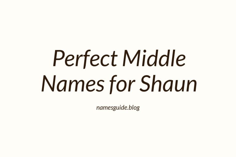 47+ Perfect Middle Names for Shaun: Find the Ideal Match