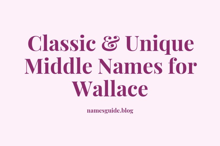 70+ Classic & Unique Middle Names for Wallace