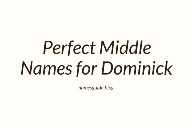 37+ Perfect Middle Names for Dominick
