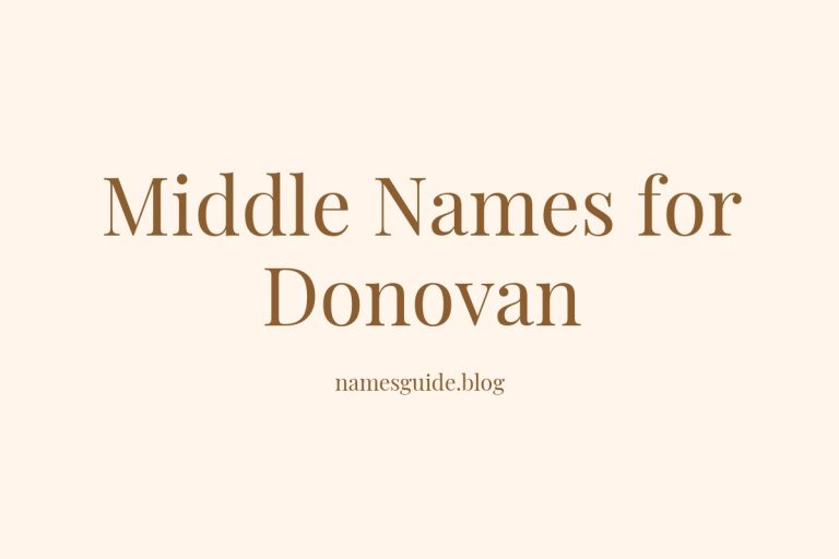 76+ Middle Names for Donovan: The Ultimate List