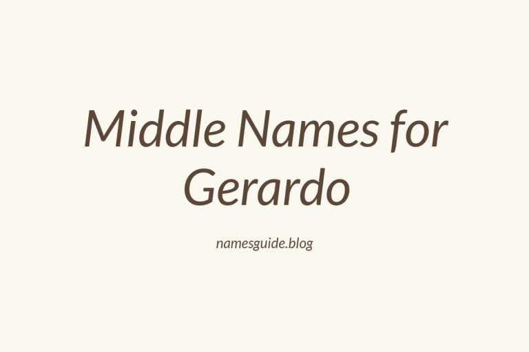 65+ Middle Names for Gerardo: The Perfect Complement