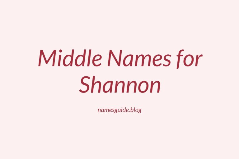 41+ Middle Names for Shannon: The Perfect Complement