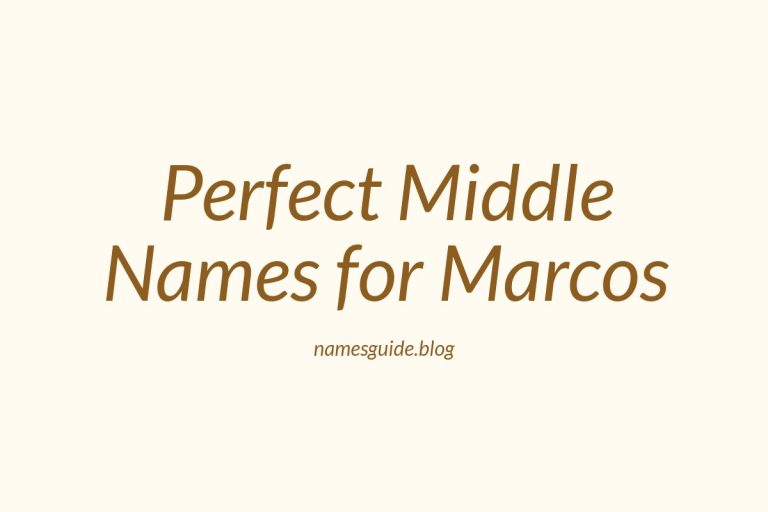 56+ Perfect Middle Names for Marcos: Find the Ideal Match