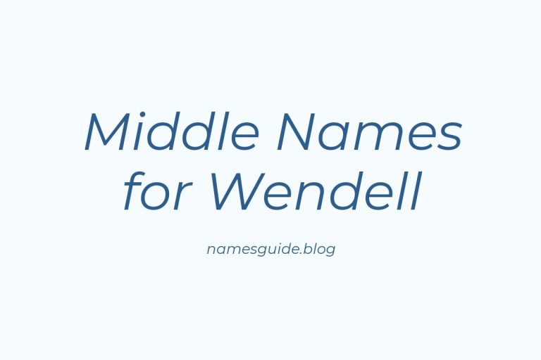 55+ Middle Names for Wendell: The Perfect Pairings