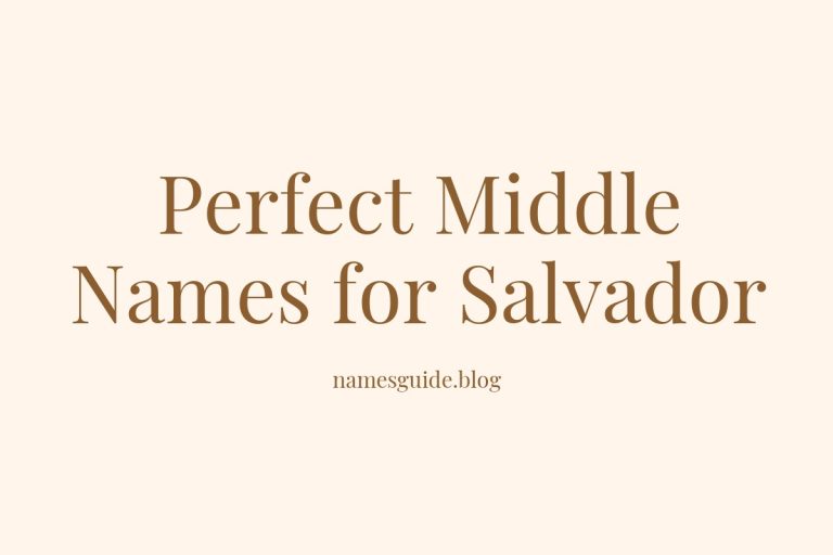 42+ Perfect Middle Names for Salvador